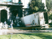 18 wheel truck crashed into the State Capitol building